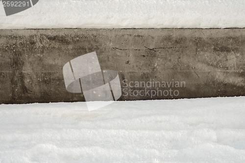 Image of wall background, snow in winter