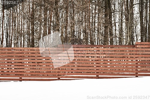 Image of fence near the forest