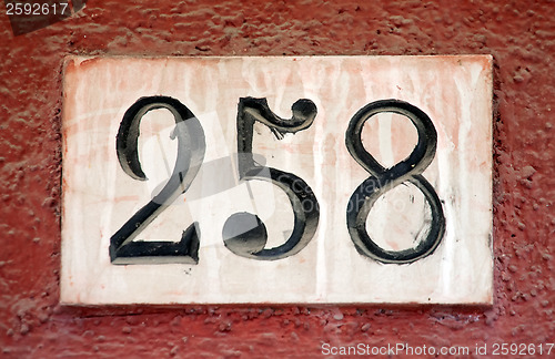 Image of house number sign