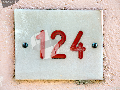 Image of house number sign