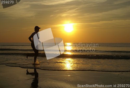 Image of Running in the sunset