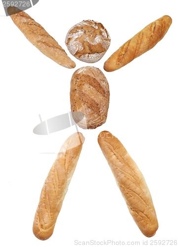 Image of Bread man concept