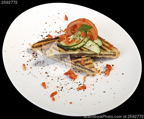 Image of Toasted triangular sandwiches