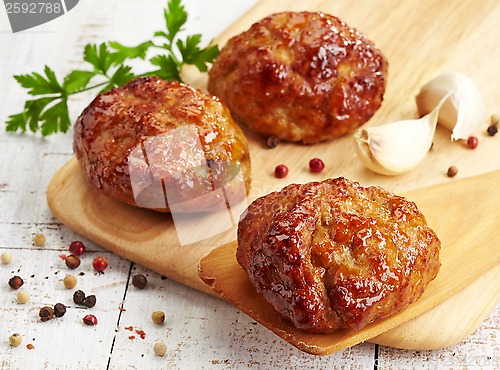 Image of juicy fried meat cutlets