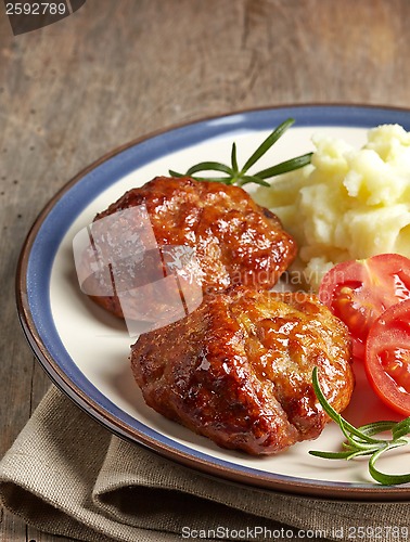 Image of juicy fried meat cutlets