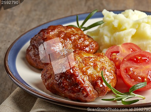 Image of juicy fried meat cutlets