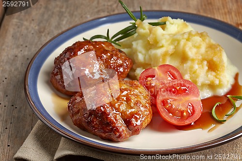 Image of juicy fried meat cutlets