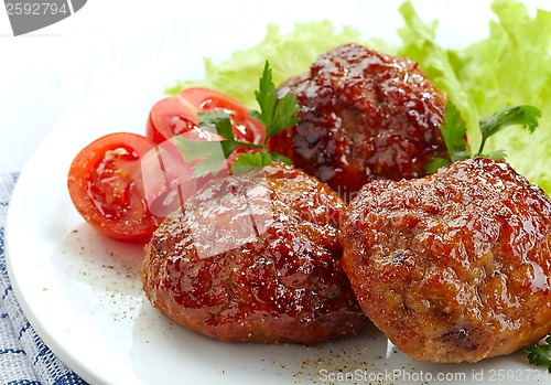 Image of juicy fried meat cutlets