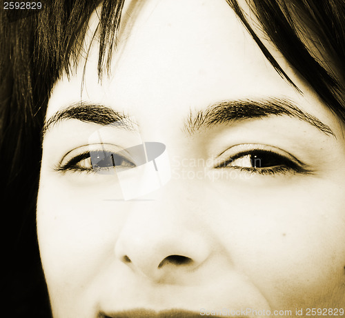 Image of Beautiful young woman face. 