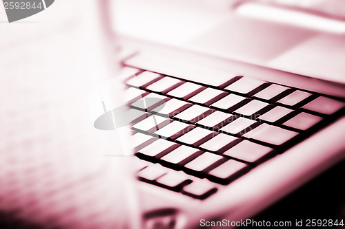 Image of Modern and stylish laptop. 
