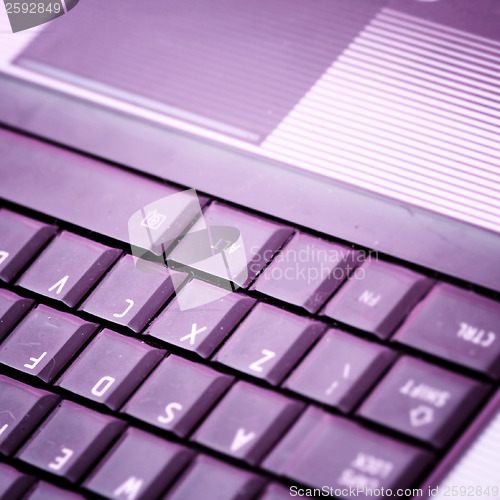 Image of Modern and stylish laptop. 