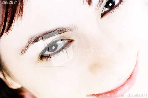 Image of Beautiful young woman face. 