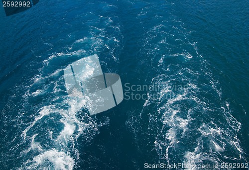 Image of Water wake turbulence