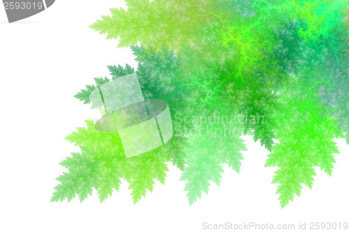 Image of Green abstract fractal pattern