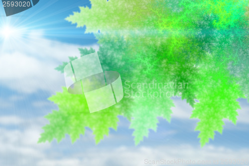 Image of Green abstract fractal pattern
