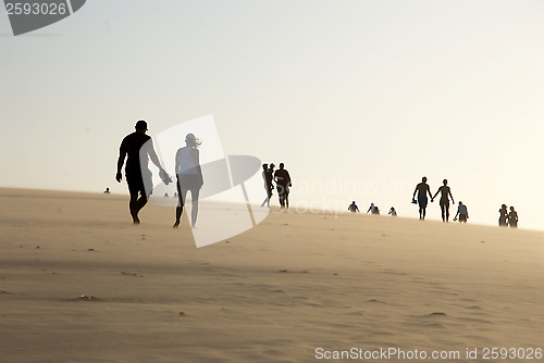 Image of People on the dune top in Jericoacoara Beach