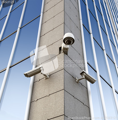 Image of Security cameras on the wall