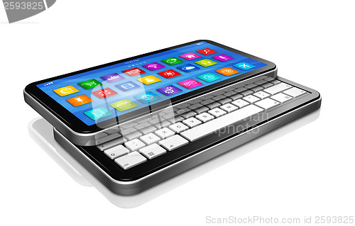 Image of Smartphone, Netbook - apps icons interface
