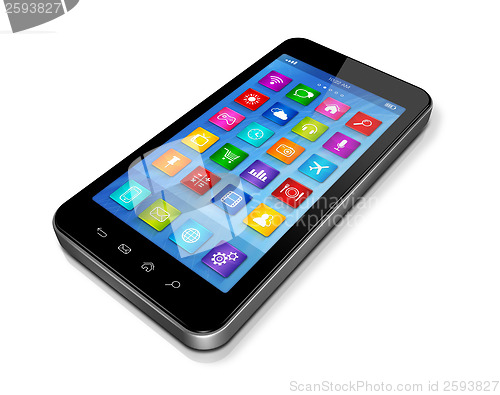 Image of Smartphone Touchscreen HD - apps icons interface