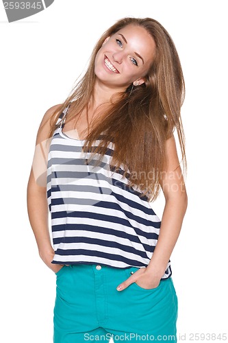 Image of Positive teen girl smiling