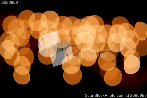 Image of Abstract background. Blurred colorful circles bokeh of christmas lights 