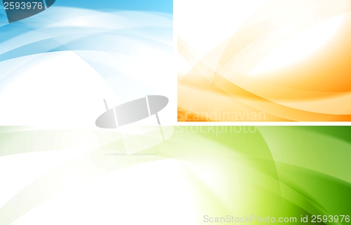 Image of Wavy vector backgrounds set