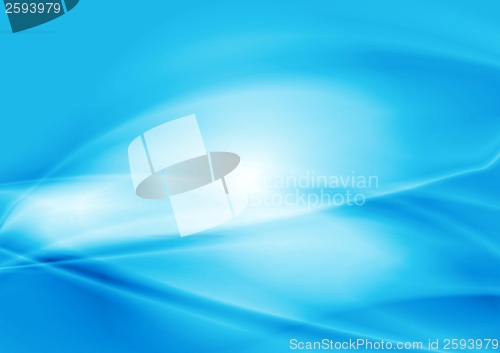 Image of Shiny blue vector waves design