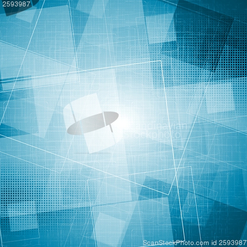 Image of Bright blue grunge vector texture