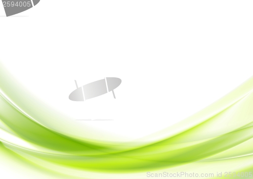 Image of Vibrant green wavy vector design
