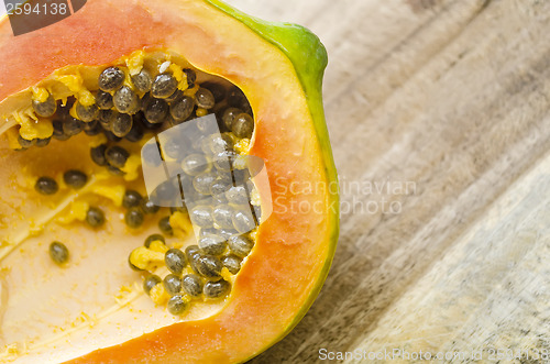 Image of Half Ripe Papaya