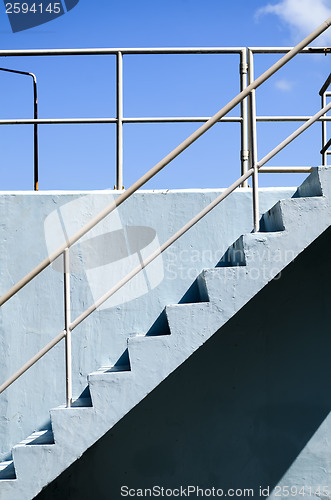 Image of Blue Concrete Stairs