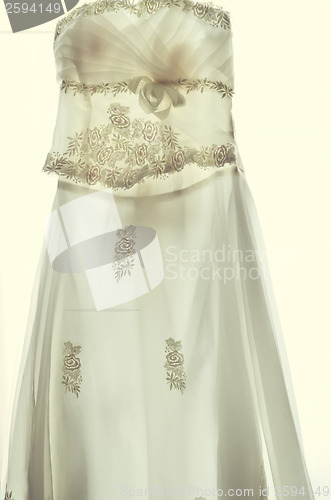 Image of Vintage White Wedding Gown