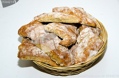 Image of breakfast rolls in bread basket