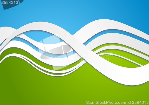 Image of Bright wavy vector background