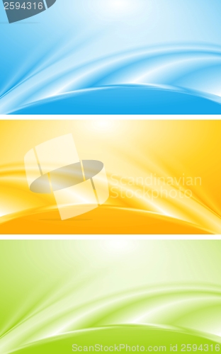 Image of Colourful wavy banners