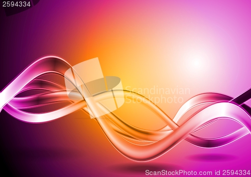 Image of Colorful vector waves abstract backdrop