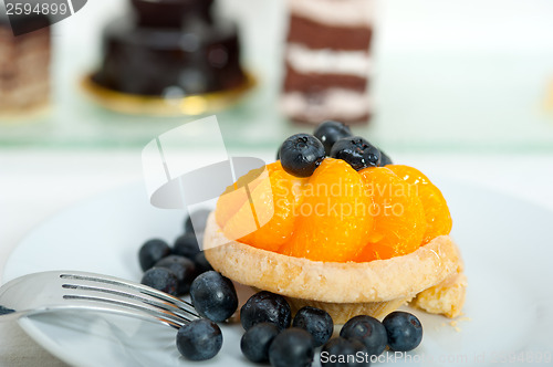 Image of blueberry cream cupcake