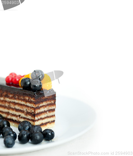 Image of chocolate and fruit cake