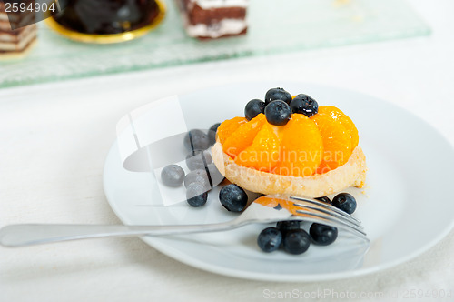 Image of blueberry cream cupcake