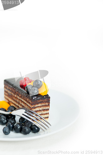 Image of chocolate and fruit cake