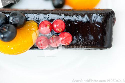 Image of chocolate and fruit cake