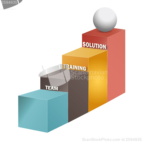 Image of Team, training, solution stairs, 3d vector