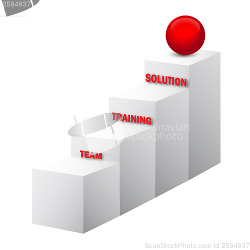 Image of Team, training, solution stairs, 3d vector