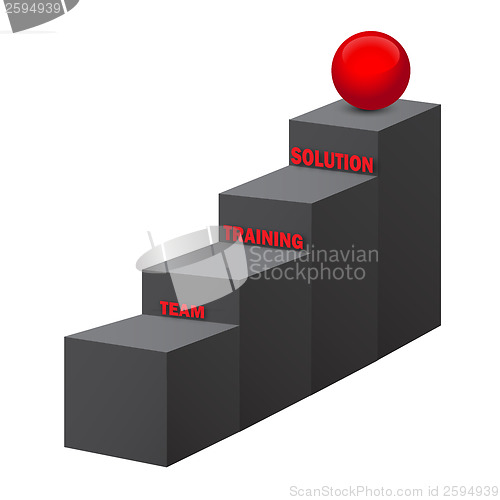 Image of Team, training, solution stairs, 3d vector