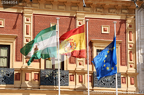 Image of Flags at Palace of San Telmo, Seville