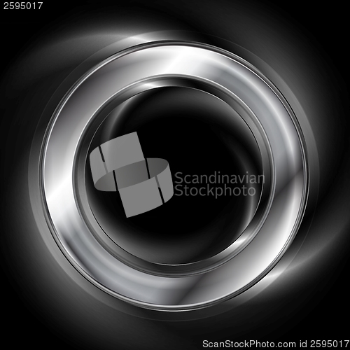 Image of Elegant vector metallic circle logo