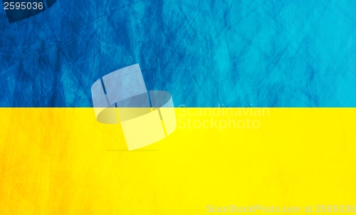 Image of Ukrainian grunge flag