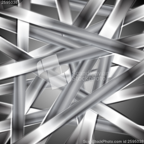 Image of Abstract vector metallic design