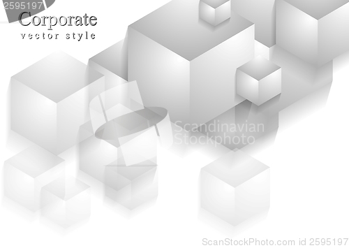 Image of Abstract cubes technology background