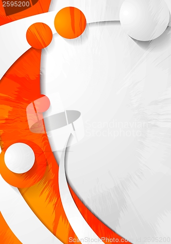 Image of Bright grunge waves vector background